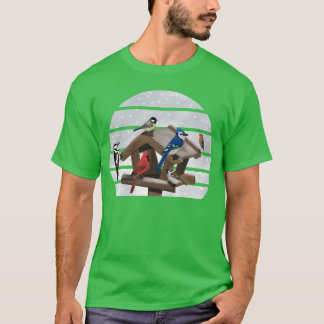 T-shirt Bird House Cardinal Blue Jay Robin Sparrow g