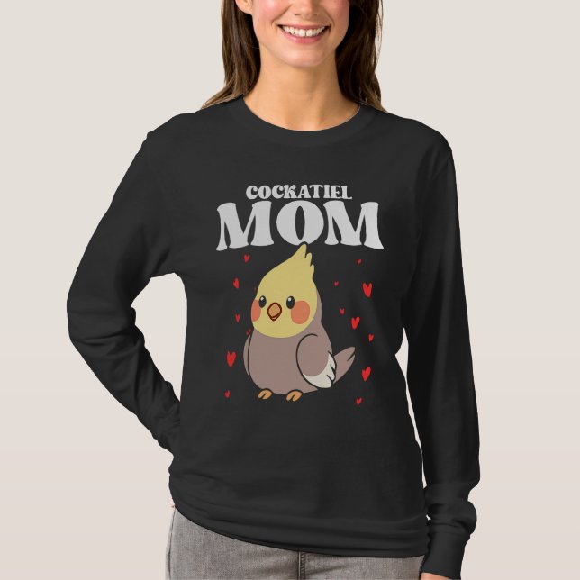 T-shirt Bird Mom Cockatiels Birding Bird Watching Mother B (Devant)