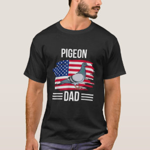 T-shirt Bird US Drapeau 4 juillet Père Fête Pigeon Papa