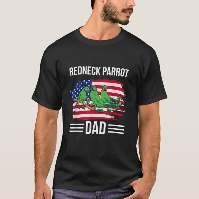 T-shirt Bird US Drapeau 4 juillet Père Jour Redneck Parr (Devant)