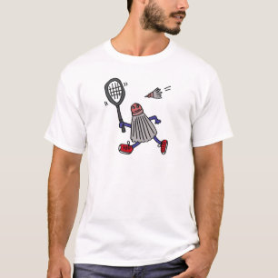T-shirt Birdie DE X/Y de badminton jouant la bande