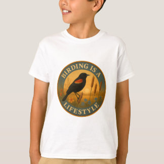 T-shirt Birding est un mode de vie - Red Winged Blackbird