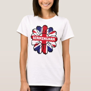 T-shirt Birmingham Union Jack Sunflower British Pride