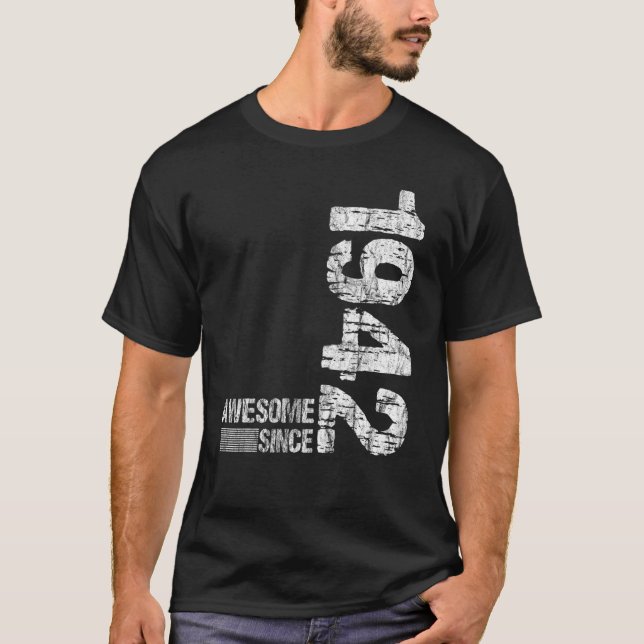T-shirt Birthday Born 1942 (Devant)