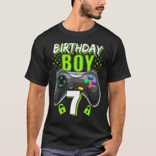 T-shirt Birthday Boy 7 Contrôleur de jeu vidéo Gamer 7th B