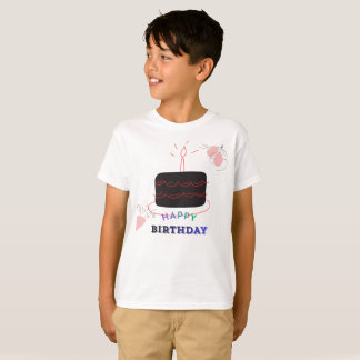 T-shirt Birthday Cake Printed Kid's
