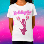 T - Shirt "Birthday Girl"<br><div class="desc">Girls Cheerleader "Birthday Girl" T - Shirt - sagt "Birthday Girl" in einem extravaganten dekorativen Schriftart, hat einen funkelnd Cheerleader mit bunten Pom poms!</div>