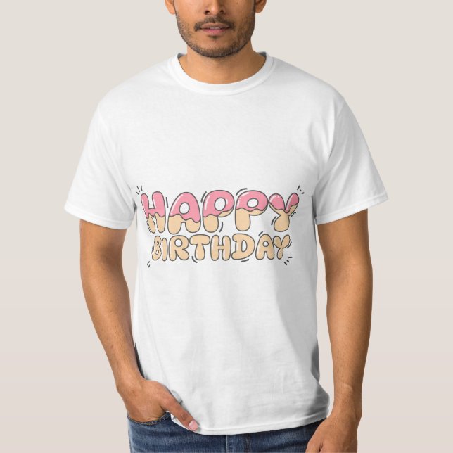 T-shirt Birthday Typography Sayings (Devant)