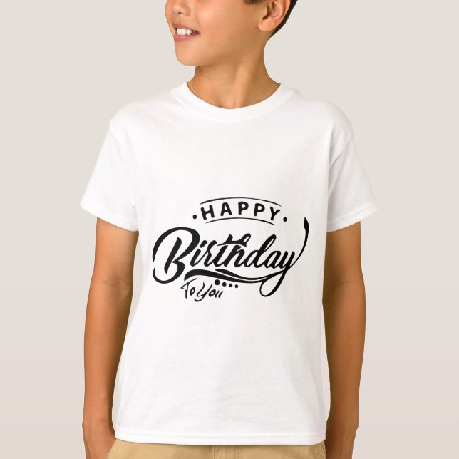 T-shirt Birthday Typography Sayings (Devant)