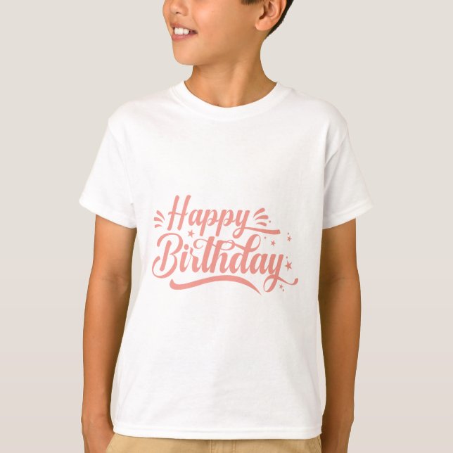 T-shirt Birthday Typography Sayings (Devant)