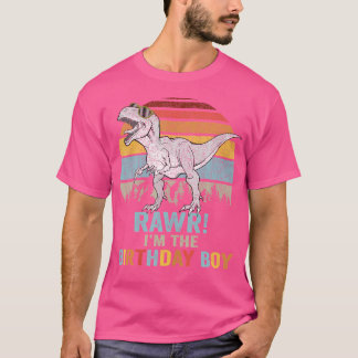 T-shirt Birthdaysaurus T Rex Dino Garçons Famille Enfants 