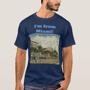 T-shirt Biscayne Blvd. Hôtels, Miami, Floride Vintage