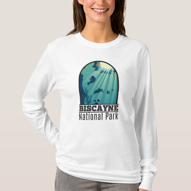 T-shirt Biscayne National Park Floride Sous-marin Maritime (Devant)
