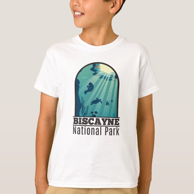 T-shirt Biscayne National Park Floride Sous-marin Maritime (Devant)