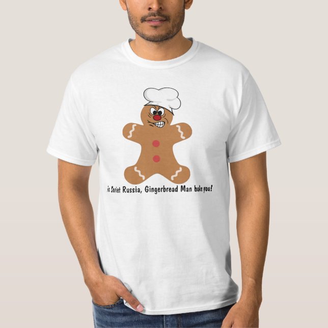 T-shirt Biscuit fâché de bonhomme en pain d'épice (Devant)