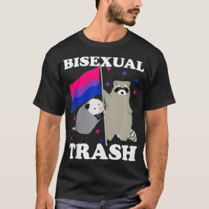 T-shirt Biseul Gay pride de déchets Rainbow LGBT Raccoon P