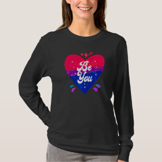 T-shirt Bisexual Bi Fierté Drapeau Coeur Be You