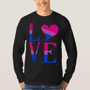 T-shirt Bisexual Bi Pride Drapeau Amour Soutien Hommes Fem