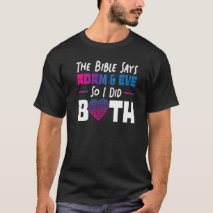 T-shirt Bisexual Bi Pride Drapeau Bible La Bible dit Adam 