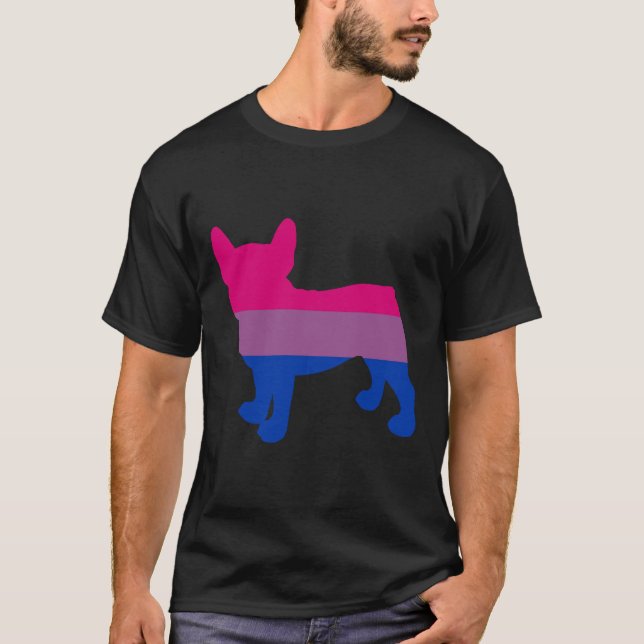 T-shirt Bisexual French Bulldog Bisex Frenchie (Devant)
