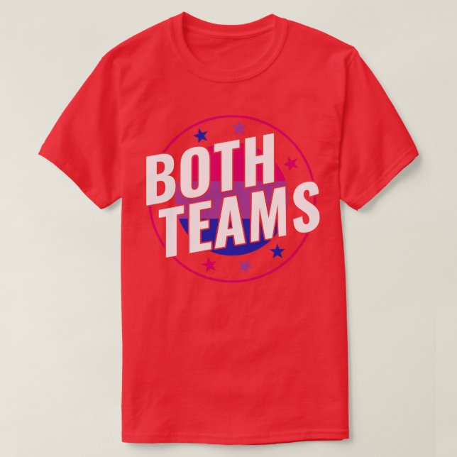 T-shirt Bisexual Funny Bi Les deux équipes LGBT (Design devant)
