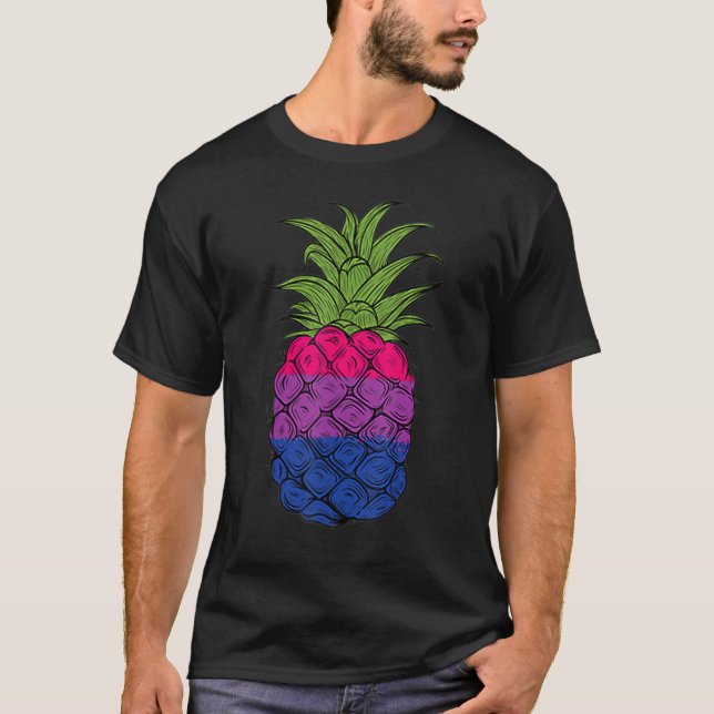 T-shirt Bisexual Pineapple Bi Pride LGBTQ Pineapple Pride (Devant)