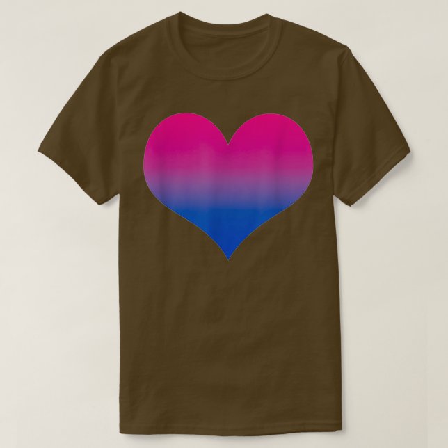 T-shirt Bisexual Pride Bi Drapeau Coeur Gradient Lgbtq Amo (Design devant)
