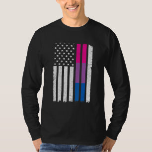 T-shirt Bisexual Pride Us American Flag Love Wins Lgbt Bi