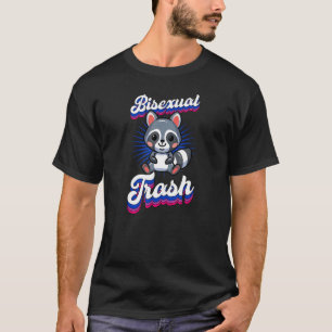 T-shirt Bisexual Trash Cute Raccoon Bisexual Fierté Plaisa
