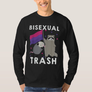 T-shirt Bisexual Trash Gay pride Rainbow LGBT Raccoon