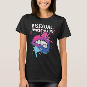 T-shirt Bisexuel Deux fois Le plaisir Rainbow Pride Bisexu