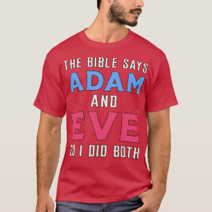 T-shirt Bisexuel La Bible Dit Adam Et Eve Pride Lgbt