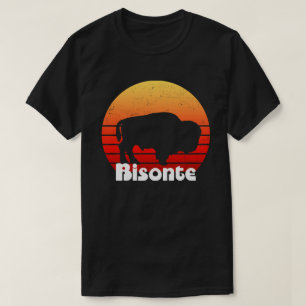 T-shirt Bison Buffalo Rétro Bull Vintage