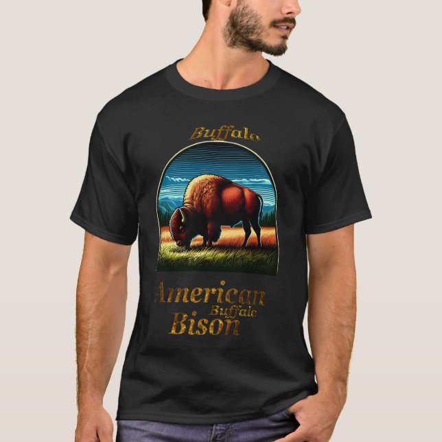 T-shirt Bison de Buffalo américain (Devant)