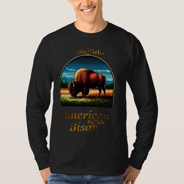 T-shirt Bison de Buffalo américain (Devant)