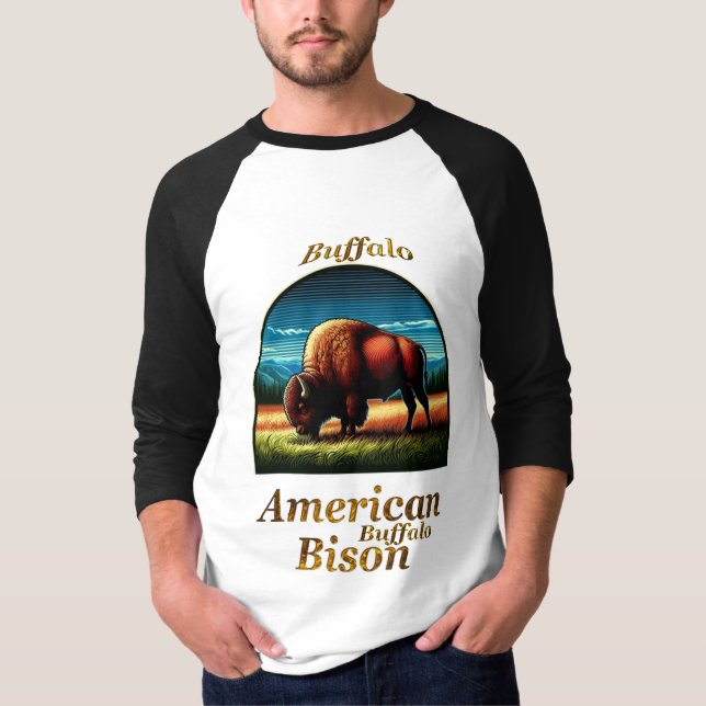 T-shirt Bison de Buffalo américain (Devant)