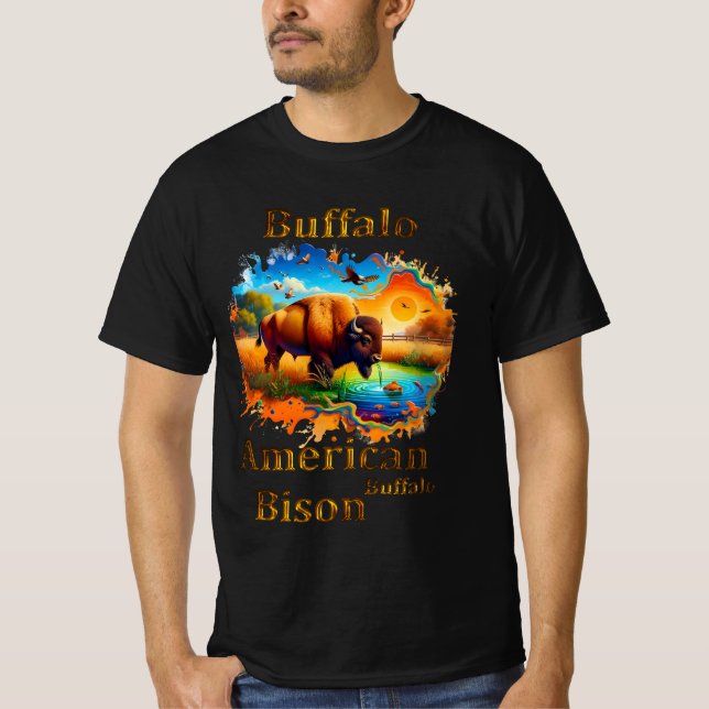 T-shirt Bison de Buffalo américain (Devant)