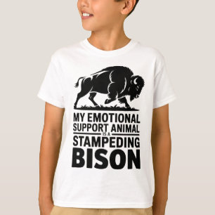 T-shirt Bison de soutien émotionnel Drôle Adhd Anxiété Men