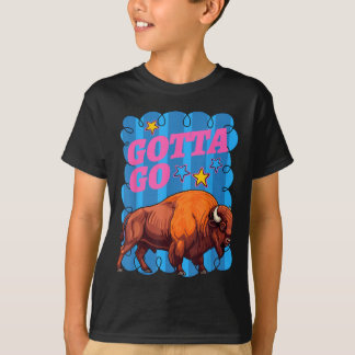 T-shirt Bison occidental drôle doit aller rodéo de buffles