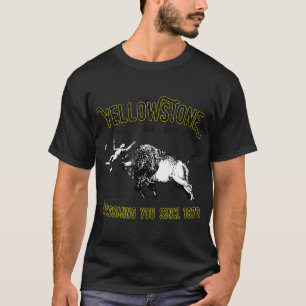 T-shirt Bison Toss Yellowstone National Park Amusant