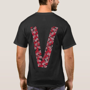 t-shirt Bisous Lettre V