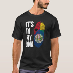 T-shirt Bissau guinéen et bélizien Mix ADN Drapeau Patrimo