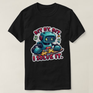 T-shirt Bit By Bit J'Ai Résolu It Funny Programmer