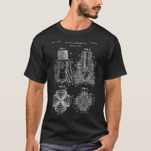 T-shirt Bit de forage Plan pétrolier Ingénieur Champ pétro