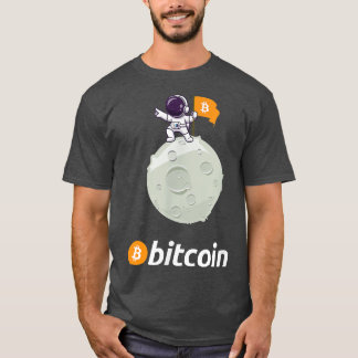 T-shirt Bitcoin à la lune Astronaut Crypto Devise BTC 