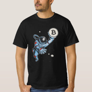 T-shirt Bitcoin à l'astronaute de lune