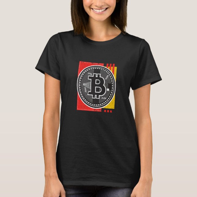 T-shirt Bitcoin Abstract Crypto Cash (Devant)