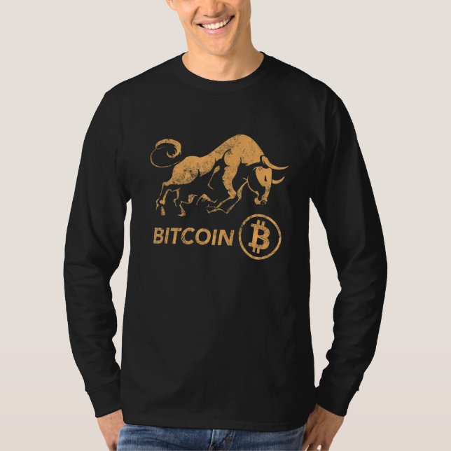 T-shirt BITCOIN Crypto BULLRUN BTC Token Rich Blockchain M (Devant)