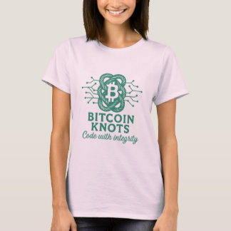 T-shirt Bitcoin Knots - "Code avec intégrité" noeu