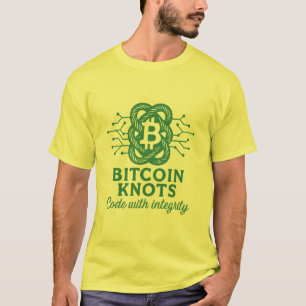 T-shirt Bitcoin Knots - "Code avec intégrité" noeu